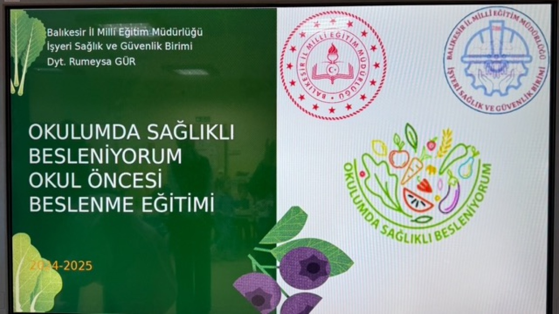 Okulumda Sağlıklı Besleniyorum Okulöncesi Beslenme Eğitimi